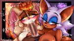  &lt;3 anthro assisted_fellatio assisted_oral bat big_breasts blue_eyes blush bodily_fluids breasts butt dark_body dark_skin digital_media_(artwork) duo fellatio female fur genital_fluids genitals glowing glowing_eyes hair hand_on_head hi_res human kailewds lagomorph leporid looking_at_viewer makeup mammal mature_anthro mature_female multicolored_body multicolored_fur nude open_mouth oral penile penis pubes rabbit rouge_the_bat saliva saliva_string sega sex smile sonic_the_hedgehog_(series) tan_body text two_tone_body two_tone_fur vanilla_the_rabbit yellow_eyes 
