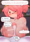  adventure_time breast_play breasts cartoon_network duo english_text female first_person_view genitals gynomorph humanoid intersex lumpypaca male male/female marceline_abadeer nipples penis pink_body princess_bubblegum sex speech_bubble text titfuck 