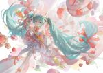  1girl :d blue_eyes blue_hair bow bowtie cookie floating floating_hair flower food fork frilled_shirt frilled_skirt frills fruit full_body grin hair_between_eyes hair_bow hatsune_miku high_heels holding holding_fork legwear_garter long_hair looking_at_viewer macaron open_mouth ouu_min oversized_object red_bow red_bowtie red_footwear shirt sidelocks skirt sleeveless sleeveless_shirt smile solo strawberry strawberry_miku_(morikura) teeth thighhighs twintails very_long_hair vocaloid white_flower white_shirt white_skirt white_thighhighs 