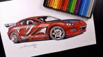  art_tools_in_frame colored_pencil colored_pencil_(medium) english_commentary highres luka_milic mazda mazda_rx-8 need_for_speed need_for_speed:_most_wanted_(2005) no_humans pencil photo_(medium) signature spoiler_(automobile) traditional_media vehicle_focus white_background 