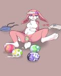  absurd_res clothing easter easter_egg egg egg_from_pussy female fur genitals hat headgear headwear hi_res holidays humanoid lagomorph leporid mammal oviposition pink_body pink_fur pixile_studios pussy rabbit solo source_request super_animal_royale visor_cap 