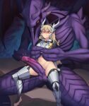  absurd_res animal_humanoid anthro big_penis blush bodily_fluids bottomless chikaretsu clothed clothing corrin dragon dragon_humanoid duo female female_on_anthro fire_emblem fire_emblem_fates genital_fluids genitals hi_res horn humanoid imminent_sex knee_pads larger_male looking_at_genitalia looking_at_penis looking_down male male/female metroid navel nintendo nude on_lap partially_clothed penis precum purple_body red_eyes ridley sitting sitting_on_lap size_difference smaller_female space_dragon_(metroid) spread_wings straddling_penis super_smash_bros. super_smash_bros._ultimate tan_body tan_skin wings yellow_sclera 