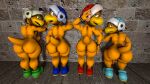  3d_(artwork) accessory anthro armor balls boomerang_bro butt clothing corrupted_guardian digital_media_(artwork) fire_bro footwear genitals group hammer_bro headgear helmet hi_res ice_bro koopa looking_at_viewer male mario_bros nintendo penis pose scalie shoes source_filmmaker tail 