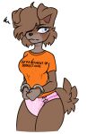  absurd_res annoyed anthro arrested blush canid canine canis captured chloe_(potato565) clothed clothing cuff_(restraint) diaper domestic_dog female handcuffed handcuffs hi_res katanagirl mammal metal_cuffs partially_clothed pomeranian prison_uniform prisoner restraints solo spitz 