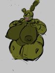 absurd_res animatronic anthro big_breasts bodily_fluids breasts butt crossgender digital_media_(artwork) female five_nights_at_freddy&#039;s five_nights_at_freddy&#039;s_3 fur glowing hi_res lagomorph leporid machine mammal nipples nude overweight overweight_anthro overweight_female rabbit robot saliva scottgames simple_background solo springtrap_(fnaf) tongue trailmixtrail yellow_body yellow_fur 