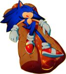  1boy animal_ears animal_nose blue_fur chili_dog closed_eyes furry furry_male gloves hedgehog hedgehog_ears hedgehog_tail icen-hk lying male_focus on_back open_mouth pillow simple_background sleeping socks solo sonic_(series) sonic_the_hedgehog tail transparent_background white_gloves white_socks 