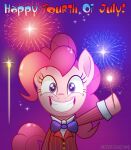  4th_of_july clothed clothed_feral clothing equid equine female feral fireworks friendship_is_magic hair hasbro horse lennonblack mammal my_little_pony pink_body pink_hair pinkie_pie_(mlp) pony smile solo teeth 