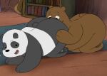  all_fours anal anthro bear big_butt brown_bear butt camp14 cartoon_network chubby_anthro chubby_male duo giant_panda grizzly_(wbb) grizzly_bear hi_res looking_back male male/male mammal oral panda_(wbb) rimming sex smug ursine we_bare_bears 