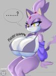  anthro barely_contained big_breasts bikini bikini_top blaze_the_cat bodily_fluids bored_expression breasts champchidi clothing domestic_cat felid feline felis female hi_res line_art mammal sega solo sonic_the_hedgehog_(series) sweat sweatdrop swimwear 