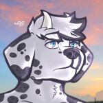  anthro canid canine canis dalmatian domestic_dog female hi_res horn icon male male/female mammal naoto sketch solo sunset 