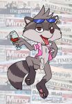  absurd_res anthro balls clothing container cup drinking_glass erection eyewear foreskin genitals glass glass_container glass_cup hi_res male mammal pawpads paws penis piercing procyonid raccoon renaldo_raccoon shirt solo sunglasses tiny_toon_adventures tiny_toons_looniversity topwear warner_brothers wine_glass young zooshi 