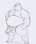  anthro balls bear belly biceps big_belly daichi_akimichi dreamworks genitals giant_panda hi_res humanoid_genitalia humanoid_penis kung_fu_panda looking_at_viewer male mammal master_po_ping musclegut muscular nipples nude overweight pecs penis smile solo vein veiny_penis 