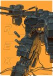  cable cannon character_name english_commentary highres machinery mecha metal_gear_(series) metal_gear_rex metal_gear_solid missile no_humans poster_(medium) railgun robbie_trevino robot science_fiction shinkawa_youji_(style) signature walker_(robot) 