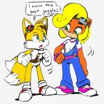  activision anthro blonde_hair blue_eyes canid canine clok-roo clothing coco_bandicoot colored crash_bandicoot_(series) crossover dialogue dipstick_tail duo english_text eye_contact eyewear eyewear_on_head female footwear fox fur gloves goggles goggles_on_head green_eyes hair handwear joaoppereiraus looking_at_another male mammal markings marsupial miles_prower open_mouth orange_body overalls sega shirt shoes simple_background sonic_the_hedgehog_(series) speech_bubble tail tail_markings text topwear white_background white_body white_fur yellow_body yellow_fur 