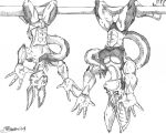  2019 abs anthro bra clothing duo fan_character female fur hanging_upside_down looking_at_viewer male mammal marcushunter mistletoe open_hand open_hands panties plant pole radarr signature storm_hawks underwear upside_down 