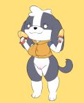  anthro big_breasts bottomless bottomless_anthro bottomless_female breasts canid canine canis clothed clothing cute_expression dogs_in_space domestic_dog female fur genitals hi_res holding_object holding_weapon mammal netflix nomi_(dogs_in_space) pussy shih_tzu short_stack solo sssoulseal tail thick_thighs topwear topwear_only toy_dog weapon wide_hips 