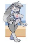  2020 anthro areola beach big_areola big_breasts big_ears breasts buckteeth curvaceous curvy_figure detailed_background digital_drawing_(artwork) digital_media_(artwork) eyelashes feet female fingers floppy_ears fluffy fluffy_tail fur genitals grey_body grey_fur grey_hair hair hand_on_hip hand_on_own_hip hi_res hourglass_figure huge_areola joelasko lagomorph leporid long_ears looking_at_viewer mammal nipples nude orange_eyes outside pussy rabbit sea seaside short_hair short_tail small_waist smile solo tail teeth thick_thighs toes voluptuous water wide_hips 