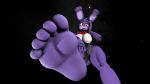  3d_(artwork) 5_toes animal_humanoid animatronic anthro barefoot big_feet black_bottomwear black_clothing black_pantes bonnie_(fnaf) bottomwear bow_tie breasts clothing digital_media_(artwork) feet female first_person_view five_nights_at_freddy&#039;s foot_fetish foot_focus foot_play fortfoot fur hand_on_head hi_res huge_feet humanoid lagomorph lagomorph_humanoid leporid loom looming looming_over machine macro mammal mammal_humanoid purple_body purple_fur rabbit red_bow_tie robot robot_humanoid scottgames shirt soles solo source_filmmaker tagme teasing teasing_viewer teasing_with_feet toes topwear white_clothing white_shirt white_topwear 