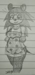 animal_crossing anthro apron biped breasts clothed clothing eulipotyphlan female freckles graphite_(artwork) greyscale hedgehog hi_res looking_at_viewer mammal medium_breasts monochrome nintendo open_mouth ordinaryemolga pencil_(artwork) portrait sable_able shirt sketch solo three-quarter_portrait topwear traditional_media_(artwork) 