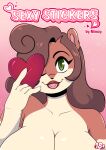 anthro big_breasts blep breasts brown_hair cricetid english_text female hair hamster hi_res huge_breasts mammal nimzy noms_(nimzy) nude one_eye_closed rodent solo text tongue tongue_out wink 
