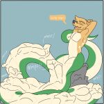  absurd_res anthro apode bulge canid canine canis coyote draconcopode forced hi_res hybrid lamia legless male male/male mammal naga nipcoyote reptile scalie serpentine servo117 snake solo split_form taur vore 