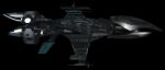  3d black_background commentary concept_art cruiser_(eve_online) eve_online from_side gallente_federation_(eve_online) glowing military_vehicle n1ghtdrag0n no_humans original science_fiction servant_sisters_of_eve simple_background spacecraft vehicle_focus 