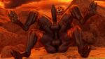  3d_(artwork) absurd_res anal anal_penetration anus balls butt claws demon digital_media_(artwork) digitigrade doom_(series) duo erection faceless_character faceless_male feet genitals hand_on_butt hell hi_res humanoid humanoid_genitalia humanoid_penis id_software imp_(doom) intraspecies male male/male male_on_bottom male_on_top not_furry nude on_bottom on_top penetration penis reverse_cowgirl_position riding rock sex sharp_teeth smile teeth thekidxeno yellow_eyes 