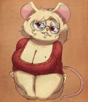  alexander_clambel anthro beauty_mark bianca_chere big_breasts breasts chubby_female clothing eyewear female glasses hi_res mammal mature_female mouse murid murine rodent short_stack slightly_chubby sweater thick_thighs topwear 