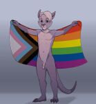  animated anthro flaccid flag genitals grey_background kangaroo lgbt_pride lol_comments looking_at_viewer macropod male mammal marsupial nude penis pride_color_flag pride_colors progress_pride_colors rainbow_flag rainbow_pride_flag rainbow_symbol shadow short_playtime simple_background solo thehades waving_flag 