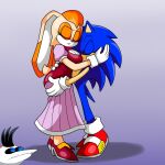  anthro big_breasts big_ears breasts butt butt_grab clothed clothing cotton_tail dress embrace eulipotyphlan eyelashes eyes_closed female floppy_ears footwear fur gloves grey_background hand_on_butt handwear head_tuft hedgehog hug krillin_hugs_android_18 lagomorph leporid lop_ears mammal meme orange_body orange_fur pink_clothing pink_footwear pink_shoes ptonipr purple_clothing purple_dress rabbit red_clothing red_footwear red_shoes sega shoes simple_background solo sonic_the_hedgehog sonic_the_hedgehog_(series) tan_body tan_fur tuft vanilla_the_rabbit white_body white_clothing white_fur white_gloves white_handwear 