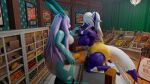  16:9 3d_(artwork) anthro diaper diaper_fetish digital_media_(artwork) duo female female/female generation_2_pokemon hi_res legendary_pokemon nintendo pokemon pokemon_(species) suicune suicune_queen_(artist) widescreen 