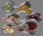  alien ambiguous_gender anthro avian avian_caruncle beak brown_body brown_feather_hair brown_feathers brown_quills brown_skin colored fangs feather_hair feathers grey_background grey_body grey_quills grey_skin group halo_(series) head_crest headshot_portrait ibie&#039;shan kig-yar looking_at_viewer male_(lore) microsoft model_sheet portrait pseudo_hair pupils purple_eyes quill_hair red_neck ruuhtian_(kig-yar) scales scalie sharp_teeth simple_background slit_pupils t&#039;vaoan tan_body tan_scales tan_skin teeth wolfface2 xbox_game_studios yellow_body yellow_eyes yellow_skin 