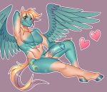  &lt;3 2023 absurd_res animal_genitalia animal_penis anthro blonde_hair cutie_mark equid equine equine_genitalia equine_penis feathered_wings feathers genitals green_body green_eyes green_feathers hair hasbro hi_res hooves horse looking_at_viewer male mammal multicolored_body my_little_pony nauth nude pegasus penis pony purple_tail simple_background smile smiling_at_viewer solo tail tan_body two_tone_body two_tone_tail wings yellow_tail 