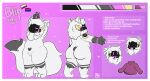  &lt;3 ambiguous_gender anthro big_butt big_tail bisexual_pride_colors black_body black_fur blip_(blubread) blubread butt character_name clothing digitigrade dipstick_tail english_text eyes_closed fur hands_over_head happy heart_(marking) hi_res lgbt_pride machine markings model_sheet mouth_closed multicolored_body multicolored_fur navel nonbinary_(lore) nonbinary_pride_colors nude open_mouth overweight overweight_ambiguous overweight_anthro pawpads paws pride_colors pronouns protogen protogen_visor purple_clothing purple_sweater purple_topwear relaxing signature sweater tail tail_markings text thick_thighs three-quarter_view tongue tongue_out topwear two_tone_body two_tone_fur white_body white_fur 