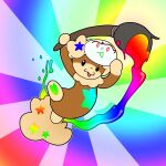  absurd_res argon_vile brush hi_res mask open_mouth paint paintbrush puyo_puyo puyo_puyo_quest rainbow rainbow_paint sega sir_wilde solo 