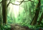  absurdres bush fern forest grass highres jungle meron_2770 nature no_humans original outdoors path plant rainforest scenery tall_grass vines 