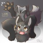  &lt;3 2022 acky05 animate_inanimate anthro black_body black_fur blush canid canine clothing costume detachable detachable_head fox fur fursuit gesture headless hi_res hollow_body kemono living_clothing living_fursuit male mammal simple_background solo tail tongue waving yellow_eyes zipper 