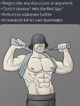  1boy abs cowboy_shot english_text gigachad_(meme) grey_background helmet highres meme muscular muscular_male pants simple_background soldier_(tf2) solo team_fortress_2 thef1amethr0wer topless_male 