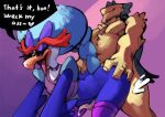  anal anthro bittenhard bodily_fluids clothed clothing crossdressing duo eyelashes eyes_closed flaze_bruneval_(faltzhargen) from_behind_position generation_2_pokemon generation_9_pokemon genital_fluids hand_on_butt hi_res leaking_precum legwear male male/male nintendo open_mouth pokemon pokemon_(species) precum quaquaval sex shirt smile stockings tank_top topwear typhlosion 