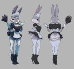  anthro apron bedroom_eyes bigdad bottomless bottomless_male buckteeth bugs_bunny butt cleaning_tool closed_smile clothed clothing crossdressing feather_duster footwear front_view girly gloves grey_background handwear high_heels holding_object lagomorph legwear leporid long_ears looking_at_viewer looney_tunes maid_headdress maid_uniform male mammal mouth_closed narrowed_eyes one_eye_closed pink_nose rabbit raised_arms rear_view scut_tail seductive short_tail side_view simple_background smile smirk solo tail teeth thigh_highs uniform upskirt warner_brothers white_clothing white_gloves white_handwear white_legwear white_thigh_highs wink winking_at_viewer 