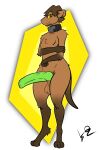  absurd_res anthro big_penis collar genitals green_penis hair hi_res huge_penis kennedy_oz lexxa_(killsode) looking_at_viewer male mammal marsupial penis solo the_nature_of_predators yellow_eyes yotul_(the_nature_of_predators) 