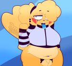  anthro bodily_fluids bonnibelchu female flaccid generation_1_pokemon genitals intersex kurihere nintendo penis pikachu pokemon pokemon_(species) pubes sabechu_(bonnibelchu) saliva saliva_on_tongue slightly_chubby solo tongue tongue_out 