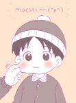  1boy animification beanie black_hair cheek_pinching chibi hand_on_another&#039;s_cheek hand_on_another&#039;s_face hat male_child male_focus pantygnomes pinching south_park stan_marsh 