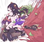  2girls black_hair blood blush car commentary double_w emphasis_lines english_commentary highres horns long_hair looking_at_viewer looking_back motor_vehicle multiple_girls niconicolas nippaku_zanmu nosebleed nude red_eyes simple_background skull touhou w white_background yomotsu_hisami yuri 