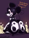  accessory anthro big_butt butt candle clothing costume day_of_the_dead disney english_text female huge_butt mammal minnie_mouse mouse murid murine rodent simple_background skeleton_costume solo tail text thedeathcrow05 thick_thighs 