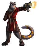  absurd_res anthro armor bolter book clenched_teeth clothing digital_media_(artwork) felid feline fur gloves grey_body grey_fur grimace gun handgun handwear hi_res holding_book holding_object holding_weapon ketzel99 long_tail male mammal muzzle_flash pantherine paws pistol ranged_weapon round_ears rye_(loaf) shaded shooting snow_leopard solo tail teeth tunic warhammer_(franchise) weapon yellow_body yellow_fur 