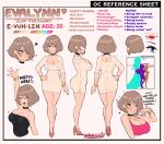  1girl absurdres artist_name ass bangle bare_legs black_choker black_dress blue_eyes blush bodycon bracelet breasts brown_hair chain character_name choker cleavage closed_eyes color_guide contrapposto curvy dress english_text gold_chain grin hair_over_one_eye hand_on_own_hip height_chart high_heels highres huge_ass jewelry large_breasts mature_female medium_hair mole mole_on_breast multiple_views necklace original pencil_dress pink_footwear pout reference_sheet sarukaiwolf scoop_neck short_dress shortstack simple_background skindentation smile square_neckline squiggle strapless strapless_dress tube_dress waving white_background white_dress 