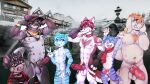  16:9 bastionshadowpaw dakimakura_design furry group hot_spring male male/male onsen poll promotional water widescreen 