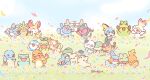  animal_ear_fluff arms_up artist_name asakoline blush_stickers brown_eyes bulbasaur charmander chespin chikorita chimchar closed_eyes closed_mouth cyndaquil fennekin field flame-tipped_tail flower flower_field froakie grookey happy head_wreath mudkip nostrils one_eye_closed open_mouth oshawott outdoors piplup pokemon pokemon_(creature) scorbunny sharp_teeth signature smile snivy sobble squirtle starter_pokemon_trio teeth tepig torchic totodile treecko turtwig twitter_username 