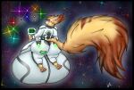  anthro astronaut balls big_balls big_butt blush bulge butt clothing elysios genitals gnar_(lol) hi_res huge_balls hyper hyper_balls hyper_genitalia league_of_legends looking_at_viewer male rear_view riot_games solo suit thick_thighs yordle 